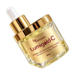 LumiGold C sérum de vitamina C Farmave, frasco de 30 ml