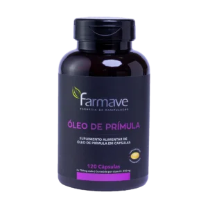 Óleo de Prímula 500 mg Farmave, frasco com 120 cápsulas